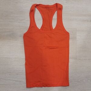 Lululemon Swiftly Tech Race Length Racerback Tank Top Size 0 Orange